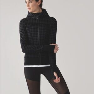 SOLD Lululemon | Scuba Hoodie || - 6| Giant Houndstooth Dip Dye Deep Coal Black